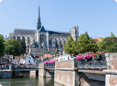 Vue sur la cathédrale d'Amiens